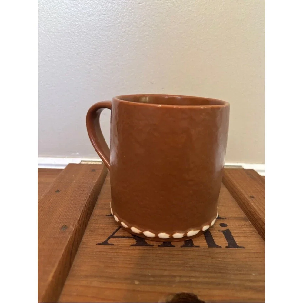 NEW pottery barn gingerbread mug monogrammed D